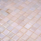 Pearlescent Sheer Pink and Purple Glass Pool Tile | Tile Club