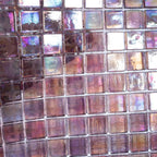 Pearly Peach Squares Glass Pool Tile | Tile Club