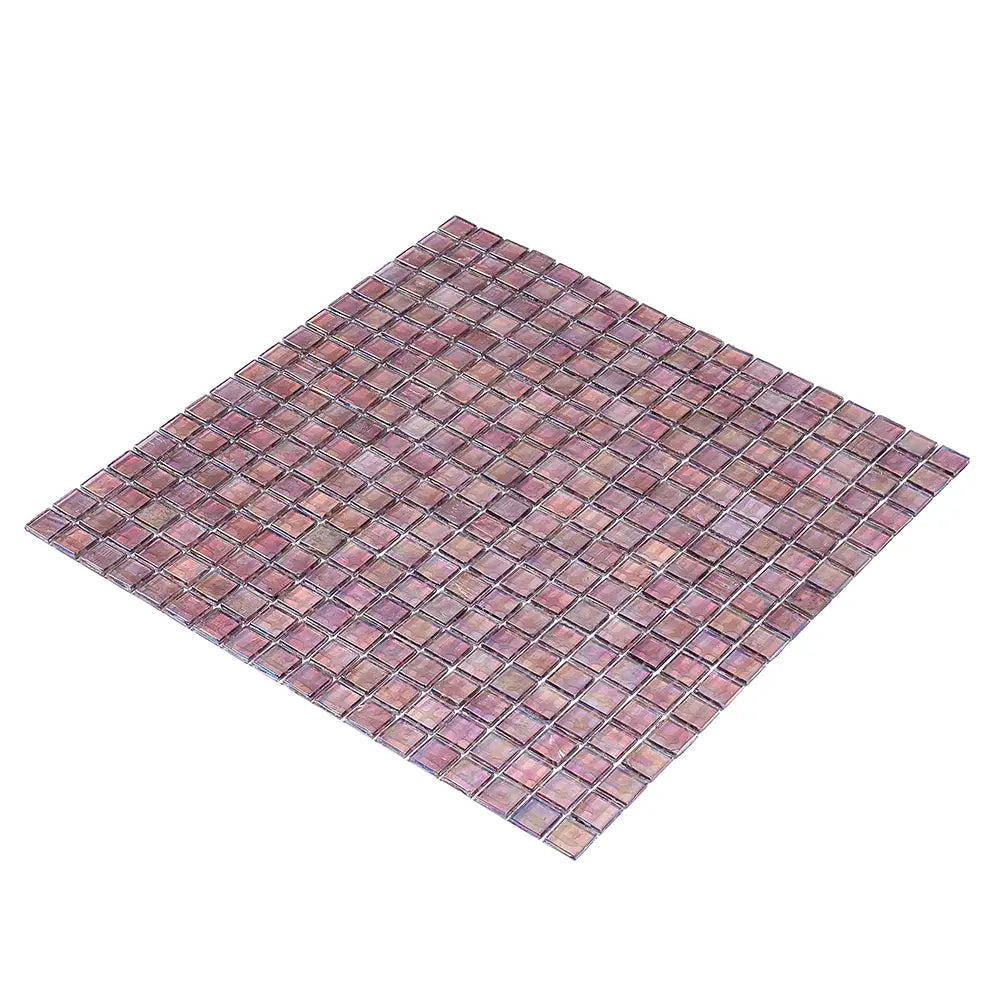 Pearly Peach Squares Glass Pool Tile | Tile Club