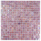 Pearly Peach Squares Glass Pool Tile | Tile Club