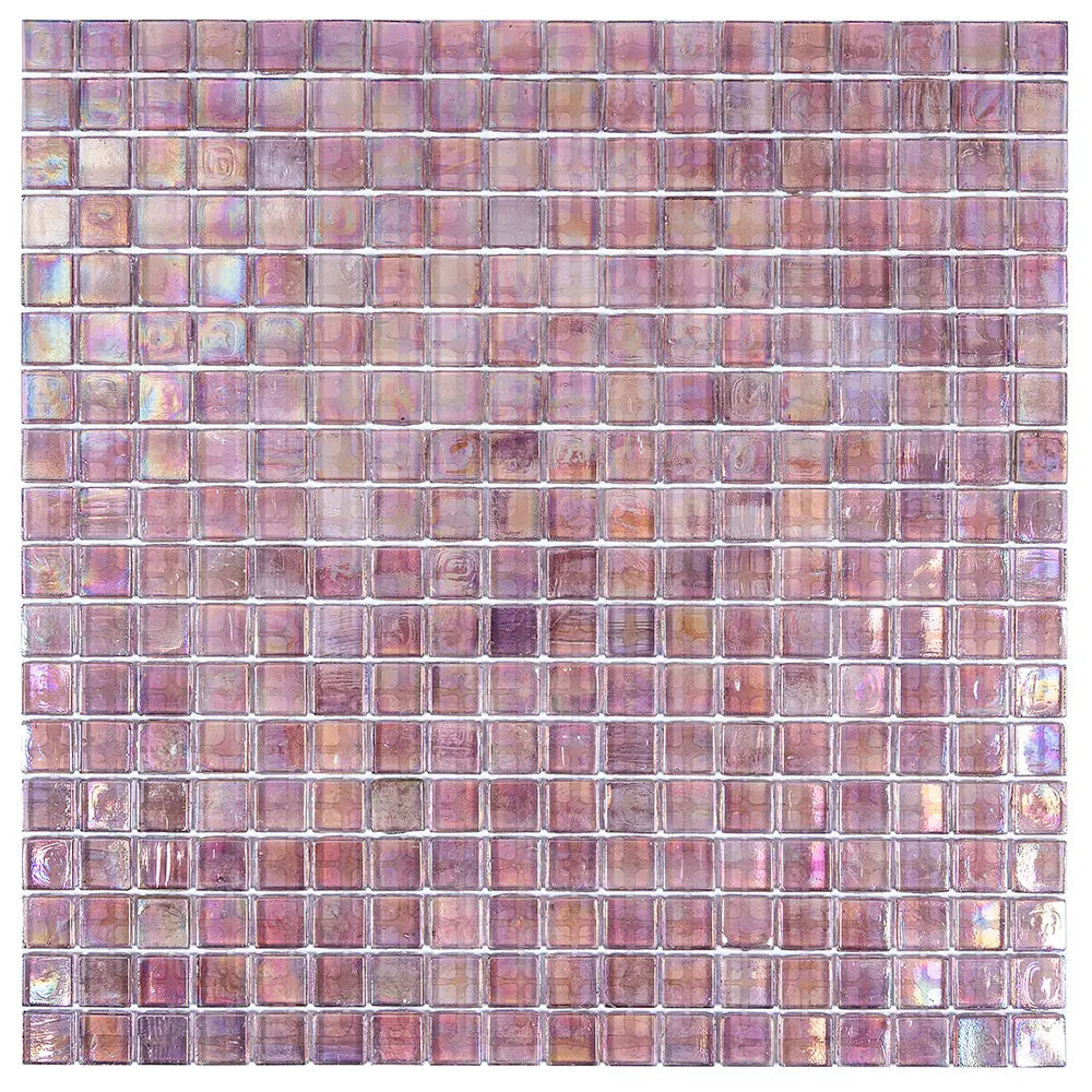 Pearly Peach Squares Glass Pool Tile | Tile Club