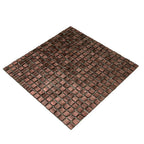 Foiled Burgundy Squares Glass Tile | Tile Club