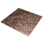 Foiled Burgundy Squares Glass Tile | Tile Club
