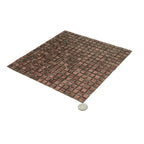 Foiled Burgundy Squares Glass Tile | Tile Club