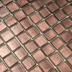Foiled Burgundy Squares Glass Tile | Tile Club