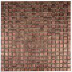 Foiled Burgundy Squares Glass Tile | Tile Club