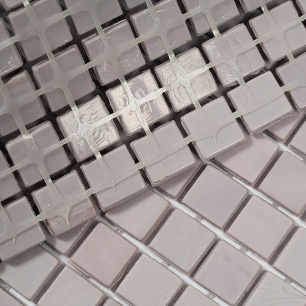 Dusty Lavender Squares Glass Pool Tile | Tile Club