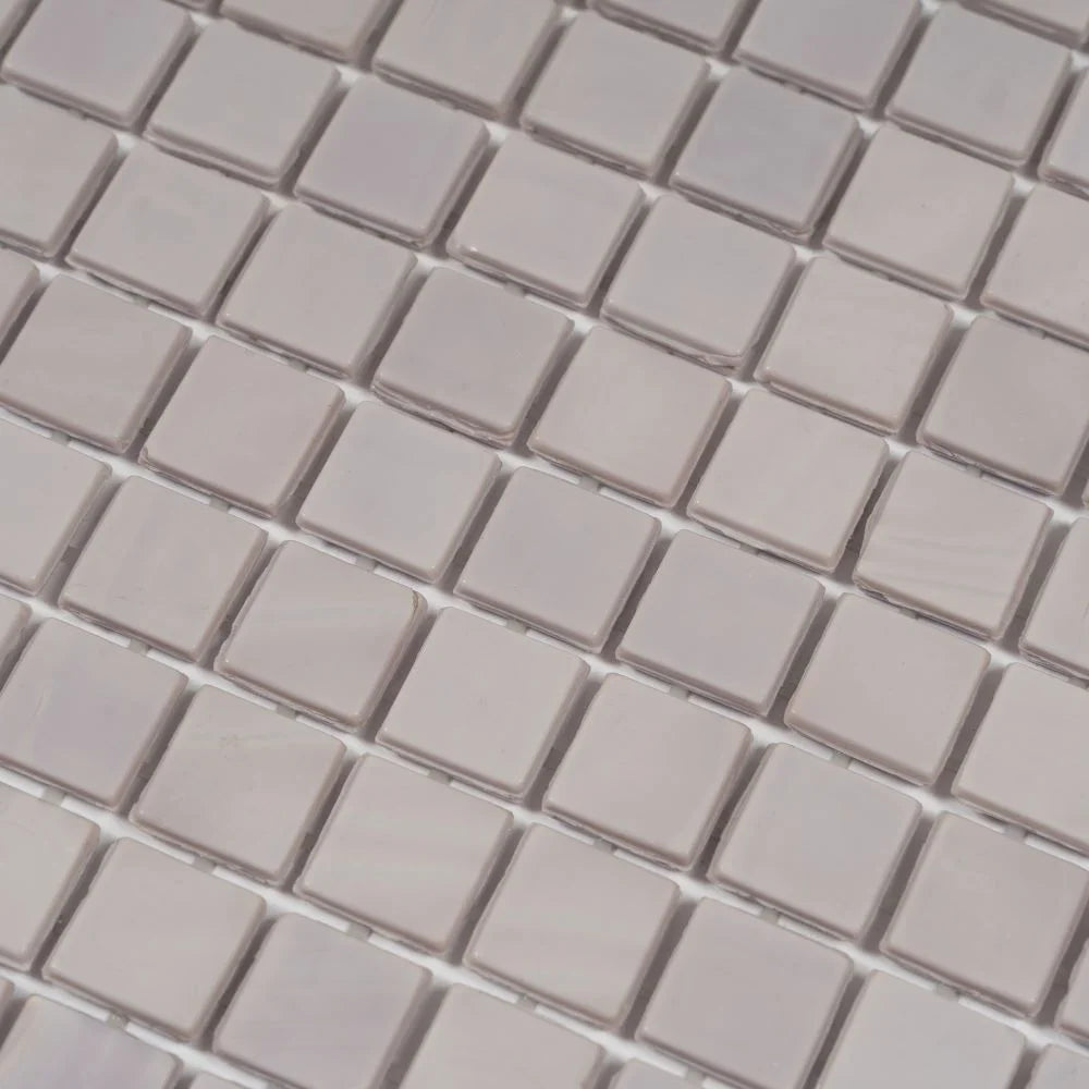 Dusty Lavender Squares Glass Pool Tile | Tile Club