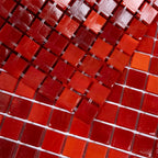 Mixed Red Squares Glass Pool Tile | Tile Club