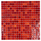 Mixed Red Squares Glass Pool Tile | Tile Club