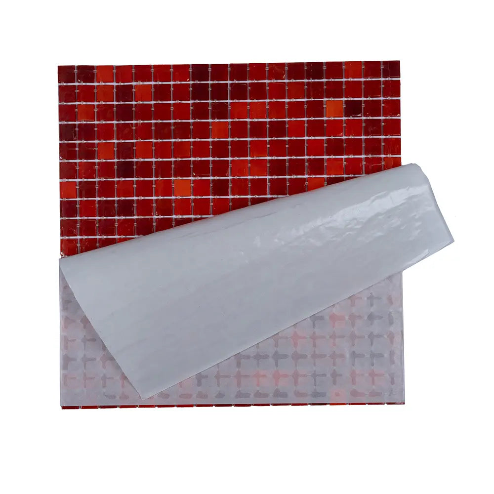 Mixed Red Squares Glass Pool Tile | Tile Club