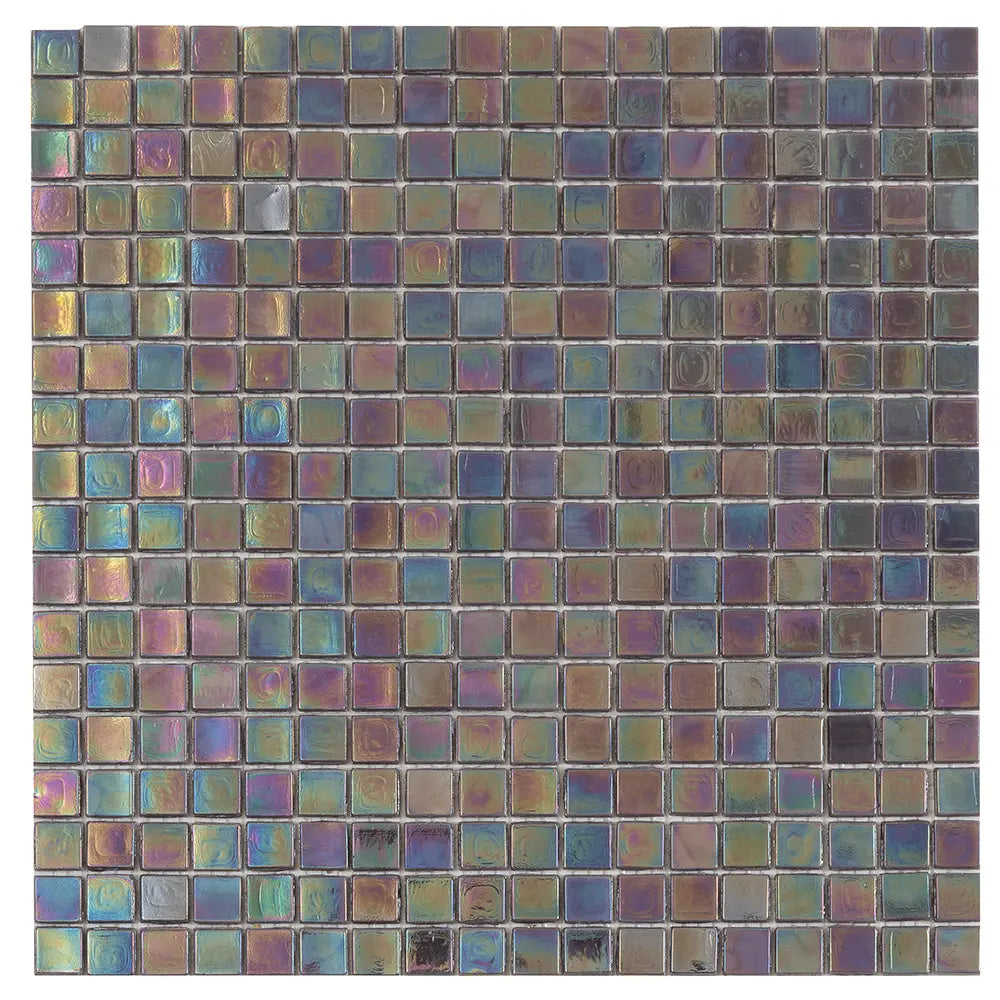 Pearlescent Oil Slick Squares Glass Tile | Tile Club