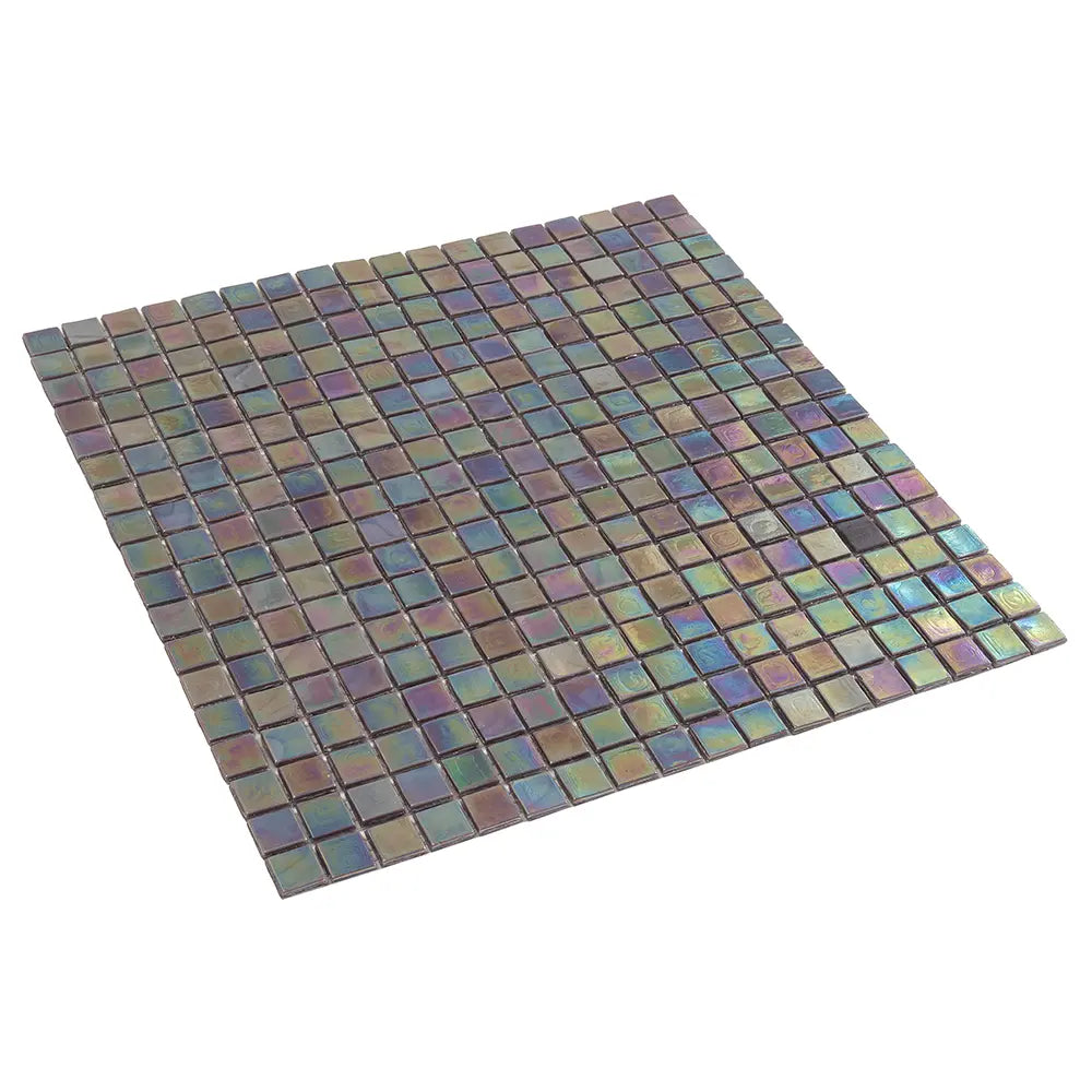 Pearlescent Oil Slick Squares Glass Tile | Tile Club