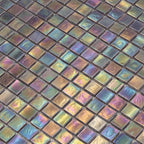 Pearlescent Oil Slick Squares Glass Tile | Tile Club