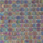 Pearlescent Oil Slick Squares Glass Tile | Tile Club