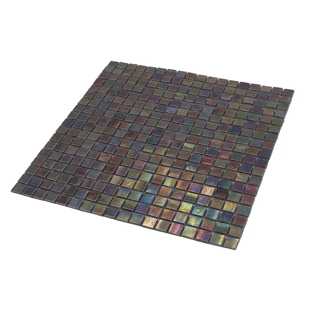 Pearlescent Oil Slick Squares Glass Tile | Tile Club