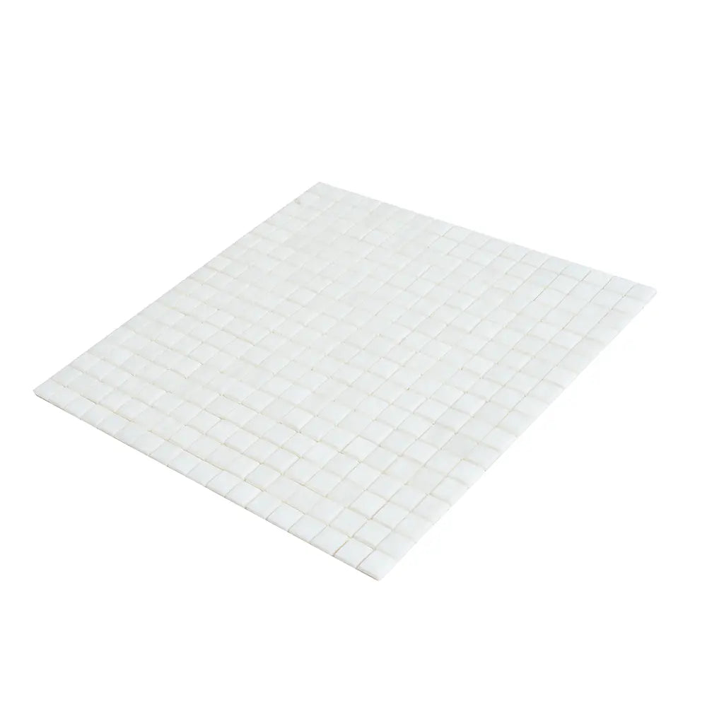 Bright White Squares Glass Pool Tile | Tile Club