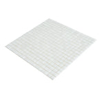 Bright White Squares Glass Pool Tile | Tile Club