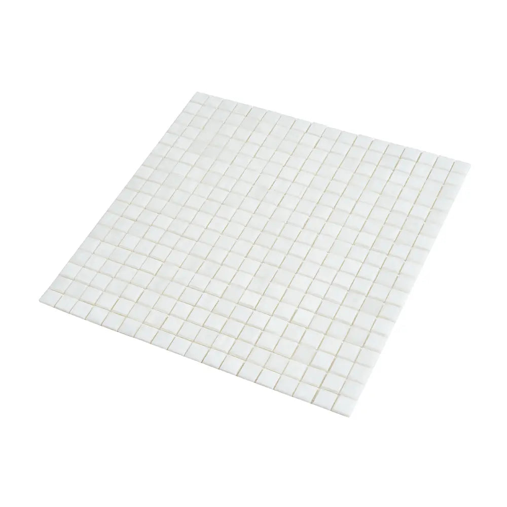 Bright White Squares Glass Pool Tile | Tile Club