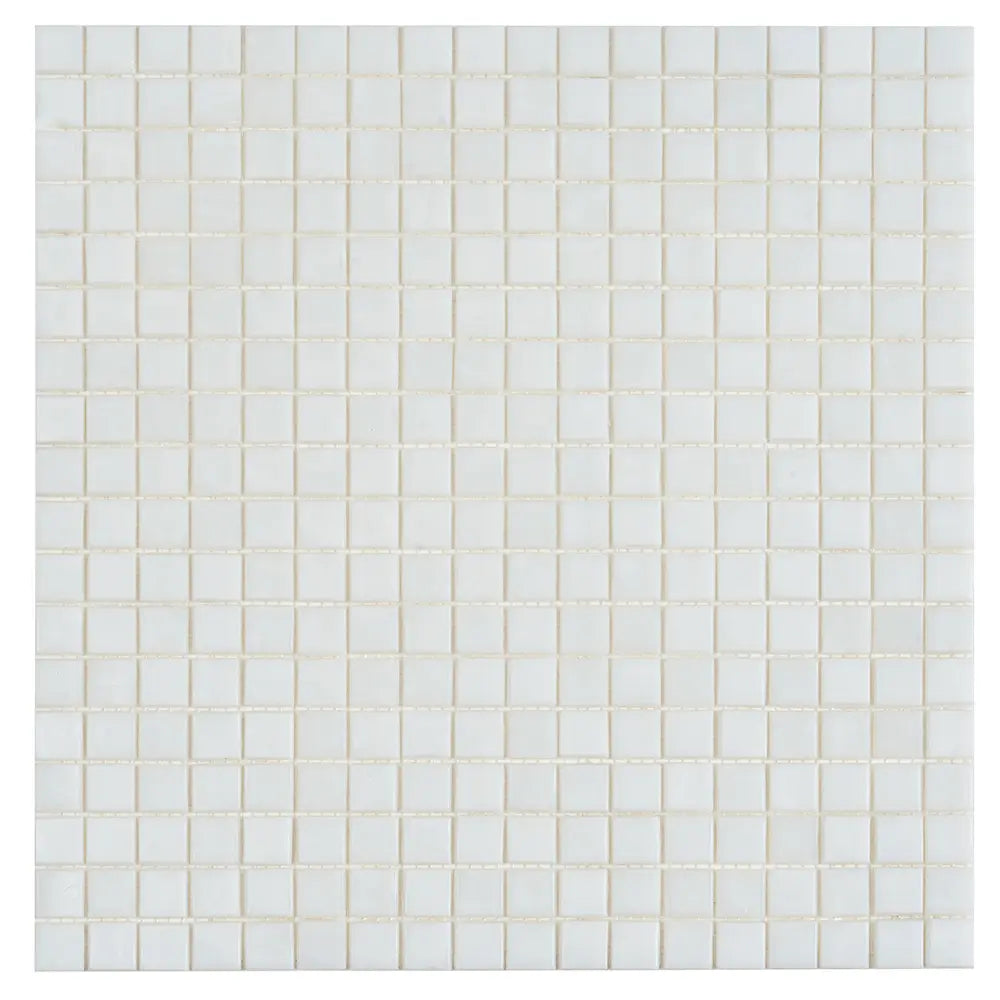 Bright White Squares Glass Pool Tile | Tile Club