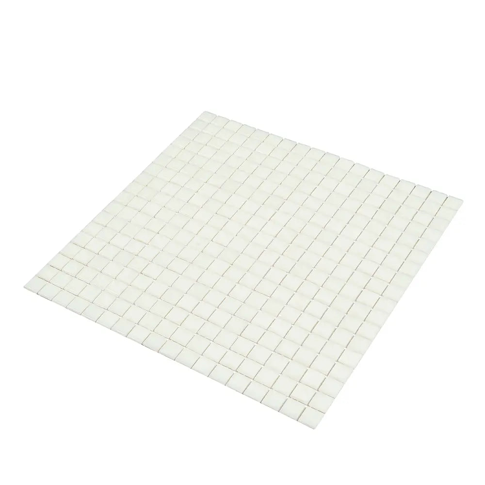Bright White Squares Glass Pool Tile | Tile Club
