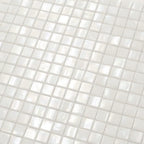 Pearlescent White Squares Glass Pool Tile | Tile Club
