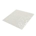 Pearlescent White Squares Glass Pool Tile | Tile Club