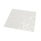 Pearlescent White Squares Glass Pool Tile | Tile Club