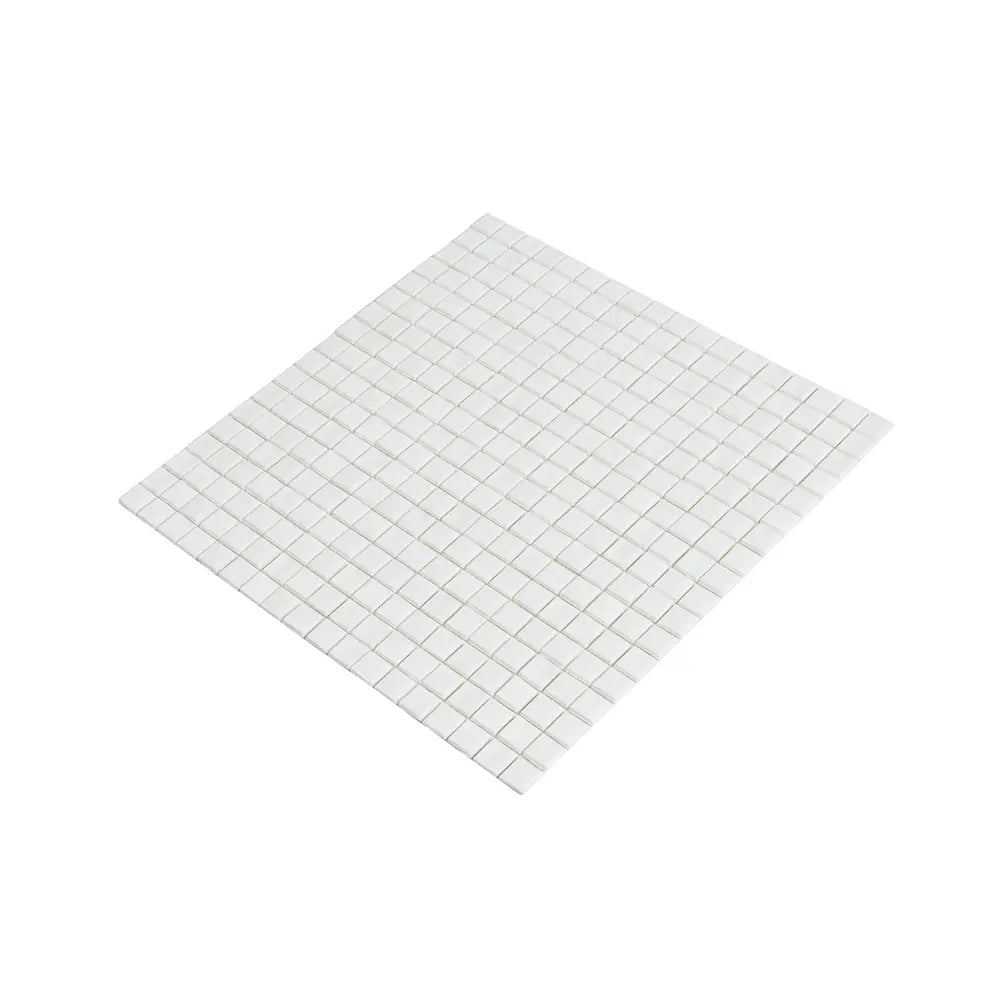 Creamy White Squares Glass Pool Tile | Tile Club