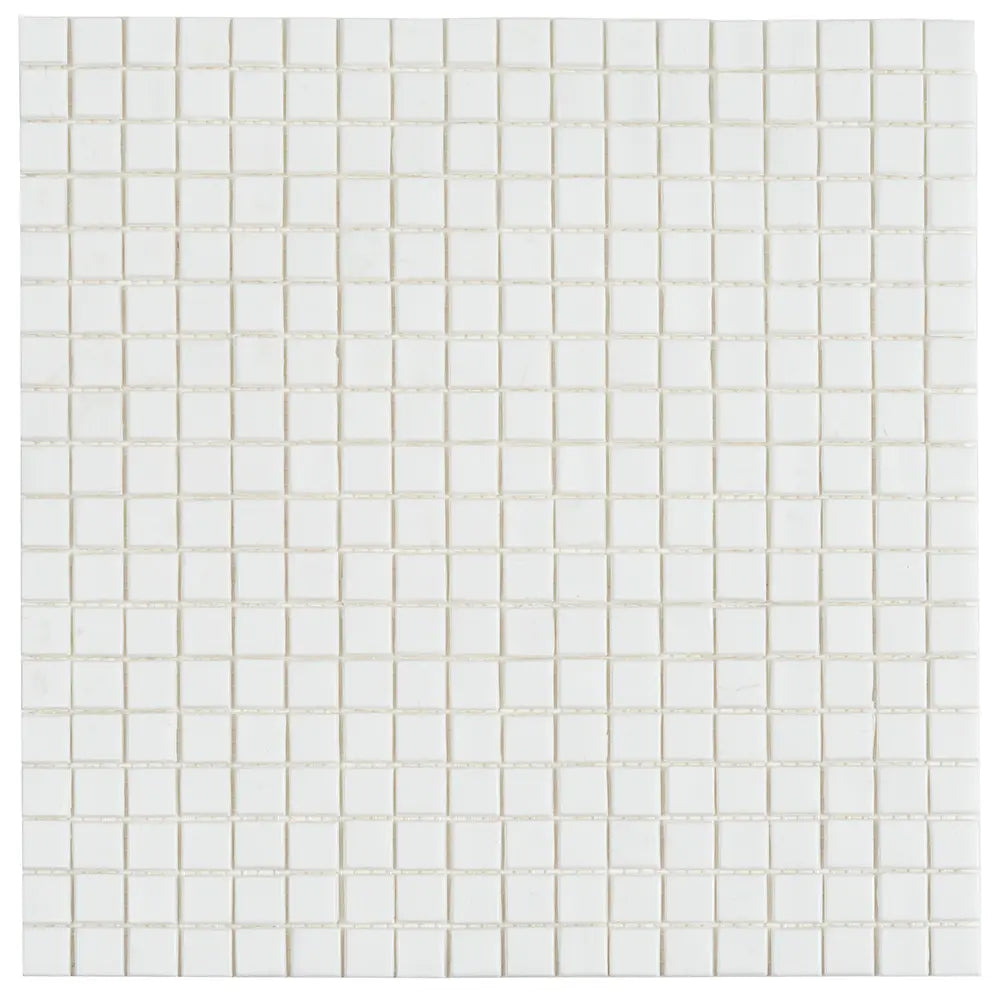 Creamy White Squares Glass Pool Tile | Tile Club