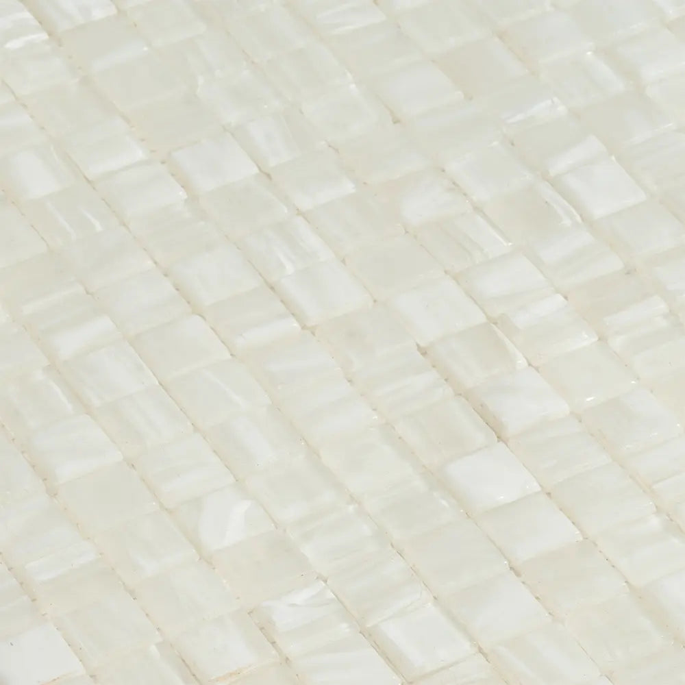Ashy White Square Glass Pool Tile | Tile Club