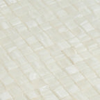 Ashy White Square Glass Pool Tile | Tile Club