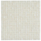 Ashy White Square Glass Pool Tile | Tile Club