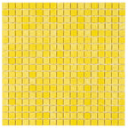 Bright Yellow Squares Glass Pool Tile | Tile Club