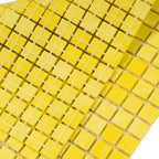 Bright Yellow Squares Glass Pool Tile | Tile Club