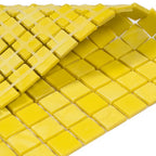 Bright Yellow Squares Glass Pool Tile | Tile Club