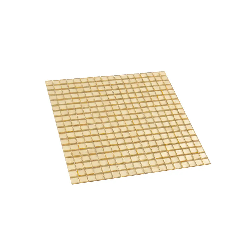 Foiled Classic Gold Squares Glass Tile | Tile Club