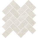 Newport White Concrete Look Herringbone Mosaic Tile 12x14 | Tile Club