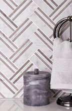 Nova Herringbone Beige Marble Tile | Tile Club