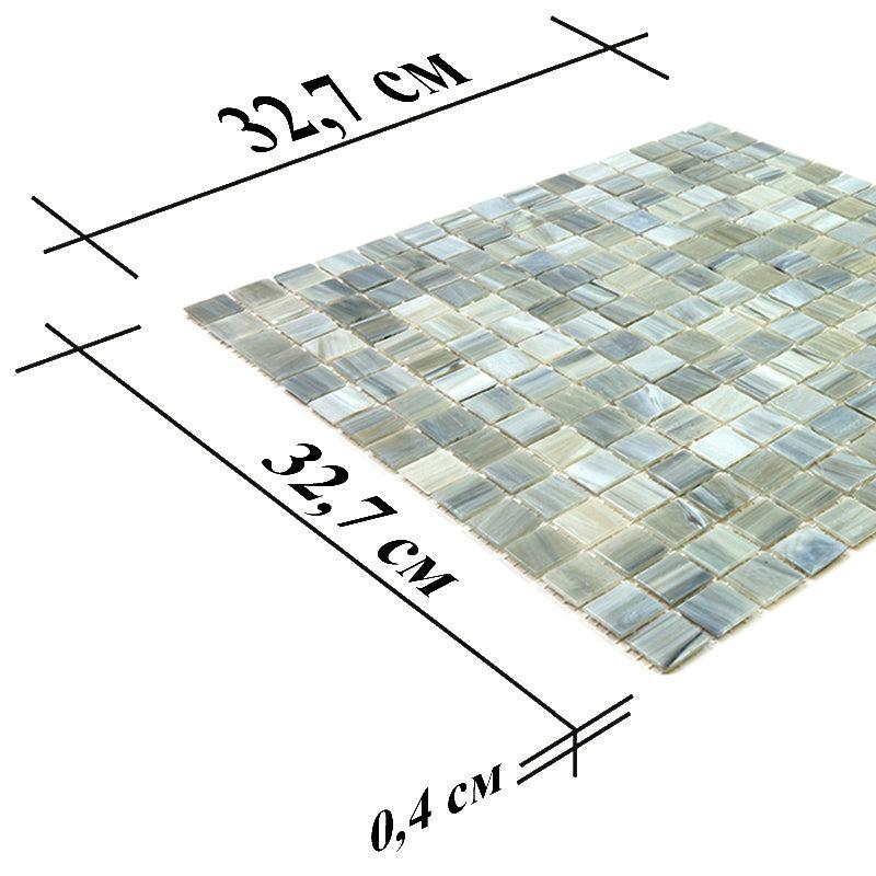 Nautical Blue & White Mixed Squares Glass Pool Tile | Tile Club