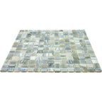 Nautical Blue & White Mixed Squares Glass Pool Tile | Tile Club
