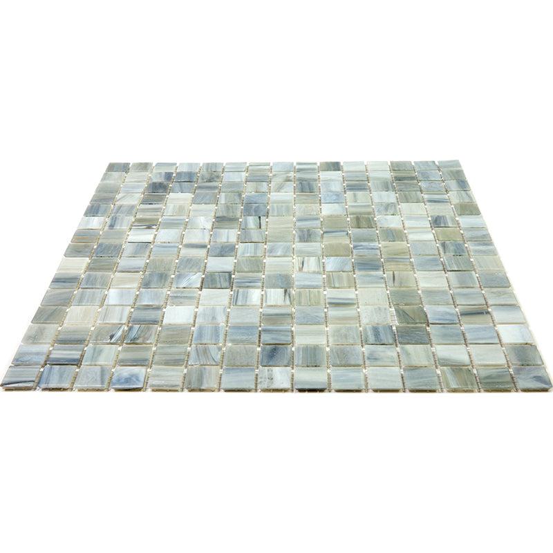 Nautical Blue & White Mixed Squares Glass Pool Tile | Tile Club