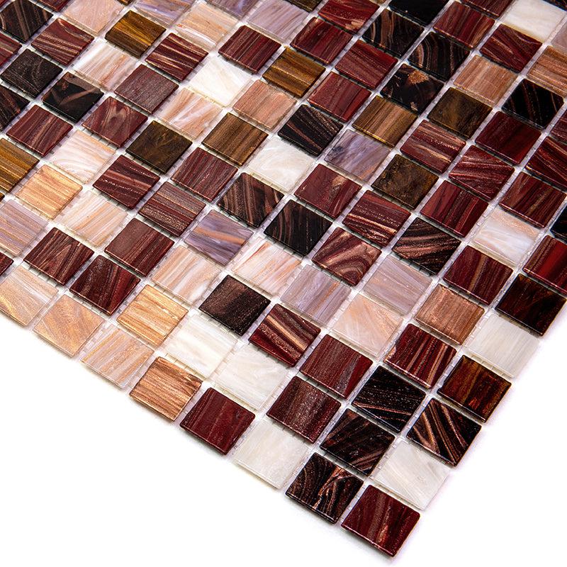 Brown Ombre Squares Glass Tile | Tile Club