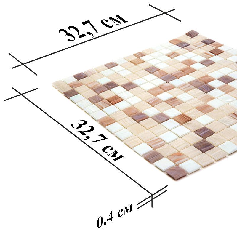 Brown Ombre Squares Glass Tile | Tile Club
