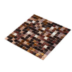 Brown Ombre Squares Glass Tile
