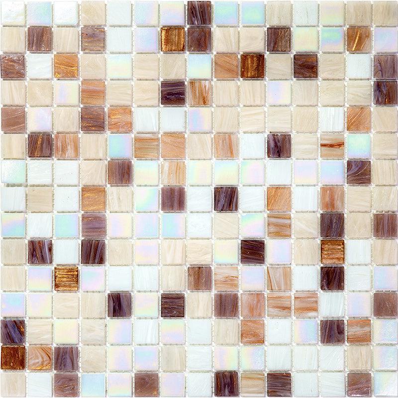 Brown Ombre Squares Glass Tile | Tile Club