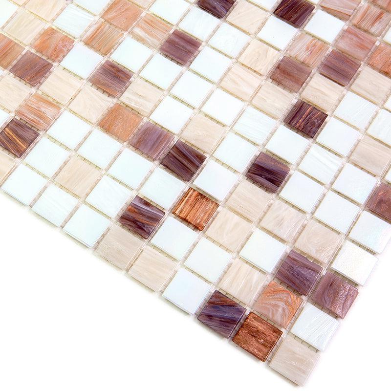 Brown Ombre Squares Glass Tile | Tile Club