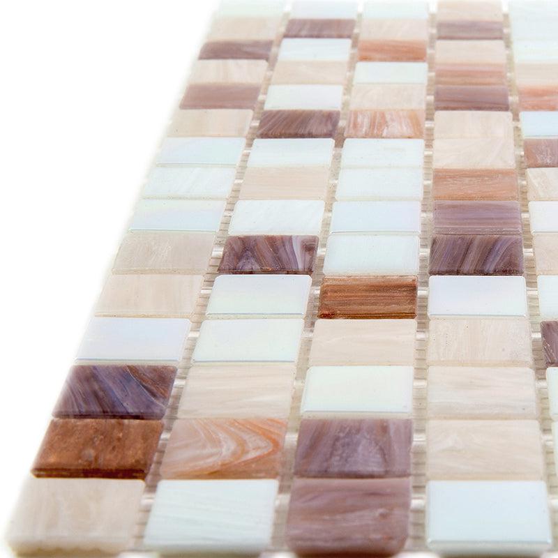 Brown Ombre Squares Glass Tile | Tile Club