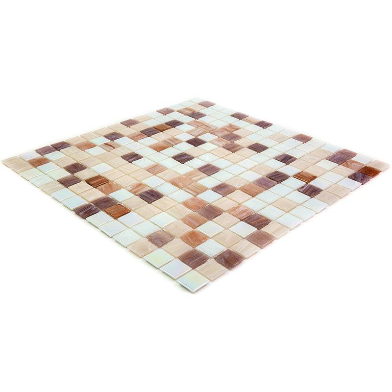 Brown Ombre Squares Glass Tile | Tile Club