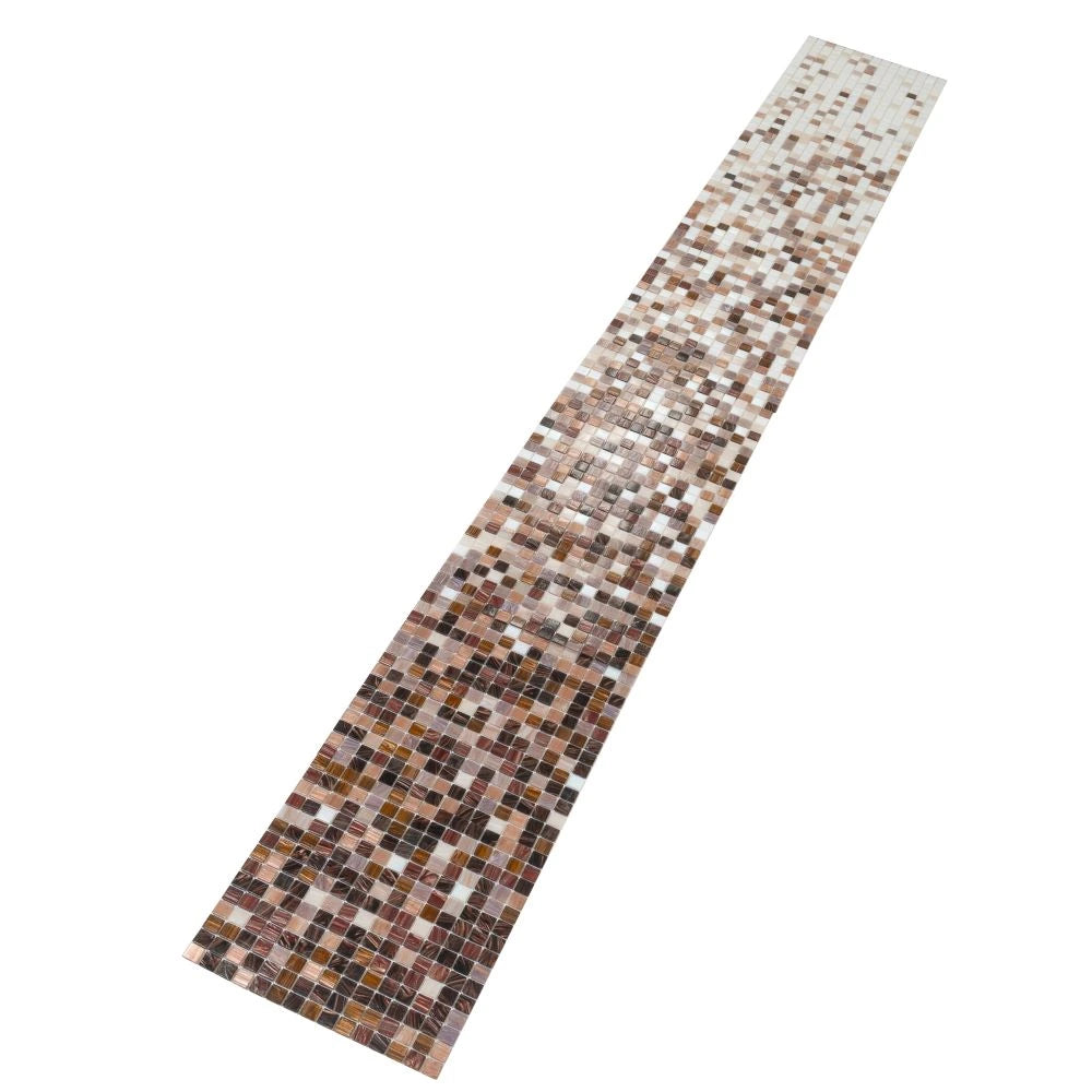 Brown Ombre Squares Glass Tile
